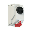 Ipari dugalj tokozott 3P+N+E mechanikai reteszelés 16A IP44 400V(50+60Hz) piros műanyag PCE