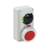 Ipari dugalj tokozott 3P+N+E mechanikai reteszelés 16A IP67 400V(50+60Hz) piros műanyag PCE