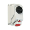 Ipari dugalj tokozott 3P+N+E mechanikai reteszelés 16A IP67 400V(50+60Hz) piros műanyag PCE