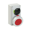 Ipari dugalj tokozott 3P+N+E mechanikai reteszelés 32A IP67 400V(50+60Hz) piros műanyag PCE