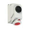 Ipari dugalj tokozott 3P+N+E mechanikai reteszelés 32A IP67 400V(50+60Hz) piros műanyag PCE