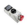 Ipari dugalj tokozott 3P+N+E mechanikai reteszelés 16A IP44 400V(50+60Hz) piros műanyag PCE