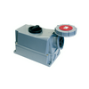 Ipari dugalj tokozott 3P+N+E mechanikai reteszelés 63A IP67 400V(50+60Hz) piros műanyag PCE