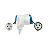 Ipari dugaszoló adapter lakókocsihoz lengő 2P+E 16A 3P 230V(50+60Hz) kék pipa IP44 műanyag LECTRA