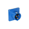 Ipari dugvilla 2P+E beépíthető 16A 3P 230V(50+60Hz) kék műanyag egyenes csavaros PCE