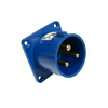 Ipari dugvilla 2P+E beépíthető 32A 3P 230V(50+60Hz) kék műanyag egyenes csavaros PCE