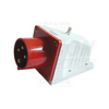 Ipari dugvilla 3P+E falonkívüli 16A 4P 400V(50+60Hz) piros műanyag ferde csavaros Dfr-163 TRACON
