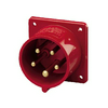 Ipari dugvilla 3P+N+E beépíthető 32A 5P 400V(50+60Hz) piros műanyag egyenes csavaros MENNEKES