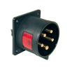 Ipari dugvilla 3P+N+E ráépíthető 32A 400V(50+60Hz) piros műanyag egyenes csavaros PCE