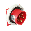 Ipari dugvilla 3P+N+E beépíthető 32A 5P 400V(50+60Hz) piros műanyag egyenes csavaros PCE