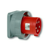 Ipari dugvilla 3P+N+E beépíthető 63A 5P 400V(50+60Hz) piros műanyag egyenes csavaros PCE
