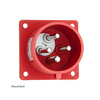 Ipari dugvilla 3P+N+E beépíthető fázisfordító 16A 5P 400V(50+60Hz) piros műanyag egyenes PCE