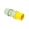 Ipari dugvilla lengő 2P+E 16A 3P 110V(50+60Hz) sárga IP44 műanyag csavaros 4h-pozíció Shark PCE