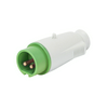 Ipari dugvilla lengő 2P+E 16A 3P 20-25V/40-50V(100-200Hz) zöld IP44 műanyag IEC309 HP GEWISS