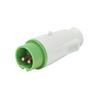 Ipari dugvilla lengő 2P+E 16A 20-25V/40-50V(100-200Hz) zöld IP44 műanyag csavaros IEC309HP GEWISS