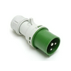 Ipari dugvilla lengő 2P+E 16A 3P 50-500V(100-300Hz) zöld IP44 műanyag csavaros Shark PCE
