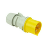 Ipari dugvilla lengő 2P+E 32A 3P 110V(50+60Hz) sárga IP44 műanyag csavaros 4h-pozíció Shark PCE