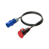 Ipari dugvilla lengő 2P+E lakókocsi adapter 16A 230V(50+60Hz) kék IP44 műanyag csavaros PCE