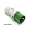 Ipari dugvilla lengő 3P+E 16A 4P 50-500V(100-300Hz) zöld IP44 műanyag csavaros Shark PCE