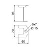 Járható kábeltálca fedéltámasz 100mm  DST100 BKRS FS OBO-BETTERMANN