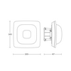 Jelenlétérzékelő mennyezetbe BT MESH 360° PIR 2000W 230V fekete IP54 IR Q HD-2 COM1 STEINEL