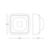 Jelenlétérzékelő mennyezetre BT MESH 360° PIR 2000W 230V fekete IP54 IR Q HD-2 COM1 STEINEL