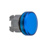 Jelzőlámpa fej Ba9-hez kerek kék magas 1-lámpa króm fém-előlapgyűrű IP66 Harmony XB4 Schneider