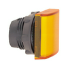 Jelzőlámpa fej d22 LED-hez négyzetes narancs magas 1-lámpa fekete IP66 Harmony XB5 Schneider