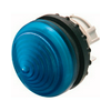 Jelzőlámpa fej kerek kék magas 1-lámpa króm műanyag-előlapgyűrű 22mm-átmérő IP67 M22-LH-B EATON