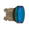 Jelzőlámpa fej LED-hez kerek kék magas 1-lámpa króm fém-előlapgyűrű IP66 Harmony XB4 Schneider