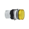 Jelzőlámpa fej LED-hez kerek sárga magas 1-lámpa fekete műanyag-előlapgyűrű Harmony XB6 Schneider