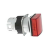 Jelzőlámpa fej LED-hez négyzetes piros lapos 1-lámpa fekete 16mm-átmérő Harmony XB6 Schneider