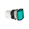 Jelzőlámpa fej LED-hez négyzetes zöld magas 1-lámpa fekete 16mm-átmérő IP65 Harmony XB6 Schneider