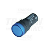 Jelzőlámpa kompakt műa. d16 1x LED kék 230V AC/DC kerek lapos csavaros-csatlakozás TRACON