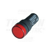 Jelzőlámpa kompakt műa. d16 1x LED piros 12V AC/DC kerek lapos csavaros-csatlakozás TRACON