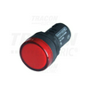 Jelzőlámpa kompakt műa. d22 1x LED piros 12V AC/DC kerek lapos csavaros-csatlakozás TRACON