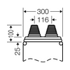 Kábelbevezető zárófedél lépcsős 2x30-72mm IP66 műanyag szürke MiFP72 ENYMETER Hensel