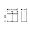 Kábelfogadó szekrény TS35-sínnel 300mm x 300mm x 170mm IP65 Mi 72121S Hensel