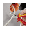 Kábelköpeny eltávolító fogó 61HRC vágás 2,2/3,2mm csupaszolás 0.75-2.5mm körvágó KNIPEX