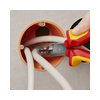 Kábelköpeny eltávolító fogó 61HRC vágás 2,2/3,2mm csupaszolás 0.75-2.5mm körvágó KNIPEX