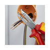Kábelköpeny eltávolító fogó 61HRC vágás 2,2/3,2mm csupaszolás 0.75-2.5mm körvágó KNIPEX