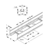 Kábellétra 100mm x 400mm x 3000mm merítetten horganyzott acél KL 100303/3 Niedax