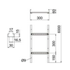 Kábellétra 60mm x 300mm x 6000mm kezeletlen nemesacél LCIS 630 6 A2 OBO-BETTERMANN