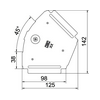 Kábellétra irányváltó idom fedél vízszintes 45° acél 100mm x 125mm x RBD 45 100 DD OBO-BETTERMANN
