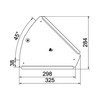 Kábellétra irányváltó idom fedél vízszintes 45° szalaghorganyzott ZnAl acél 300mm x 325mm RBD 45 300 DD OBO-BETTERMANN