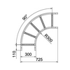 Kábellétra sarokelem vízszintes 90° 110mm-ma 300mm x acél LB 90 1130 R3 FS OBO-BETTERMANN