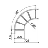 Kábellétra sarokelem vízszintes 90° 60mm-ma 300mm x acél LB 90 630 R3 FS OBO-BETTERMANN