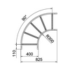 Kábellétra sarokelem vízszintes 90° 60mm-ma 400mm x acél LB 90 640 R3 FS OBO-BETTERMANN