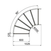 Kábellétra sarokelem vízszintes 90° 60mm-ma 600mm x acél LB 90 660 R3 FT OBO-BETTERMANN