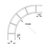 Kábellétra sarokelem vízszintes 90° 60mm-ma 600mm x acél LBI 90 660 VS A2 OBO-BETTERMANN